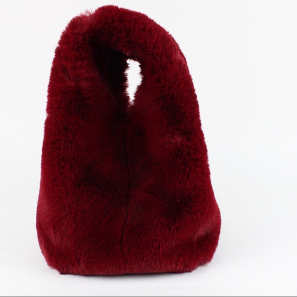 •SOLD• Free People Faux Fur Grab Tote Bag - Picture 5 of 7